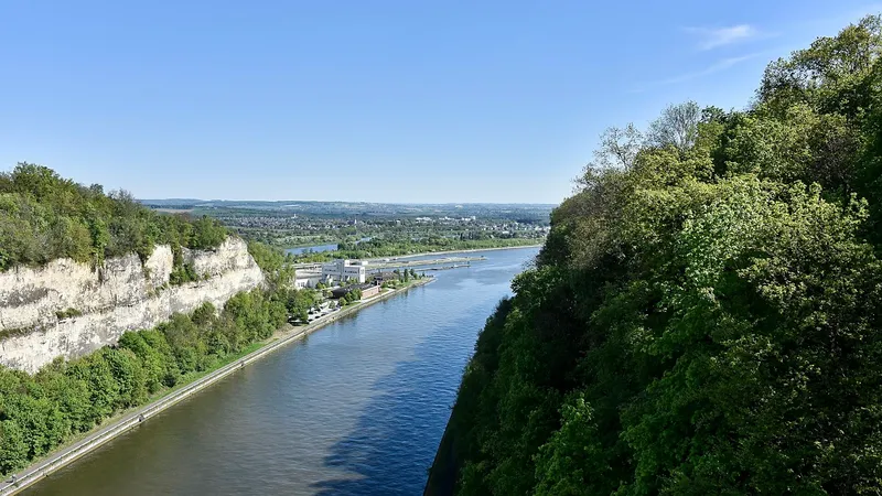 Uitzicht vanaf Passerelle van Caestert