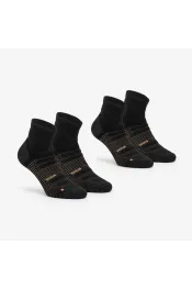 Wandelsokken hike 900 mid zwart 2 paar