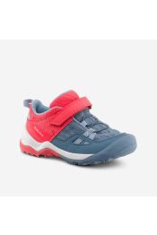 Wandelschoenen met klittenband voor kinderen crossrock roze blauw maat 24 tot 34