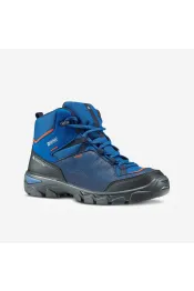 Waterdichte wandelschoenen voor kinderen mh120 mid 35 tot 38 blauw